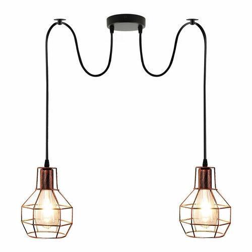 Retro Industrial 2 Way Indoor Ceiling Pendant Chandelier Hanging Light - VirtuousWares:Global