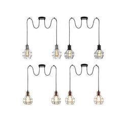 Retro Industrial 2 Way Indoor Ceiling Pendant Chandelier Hanging Light - VirtuousWares:Global