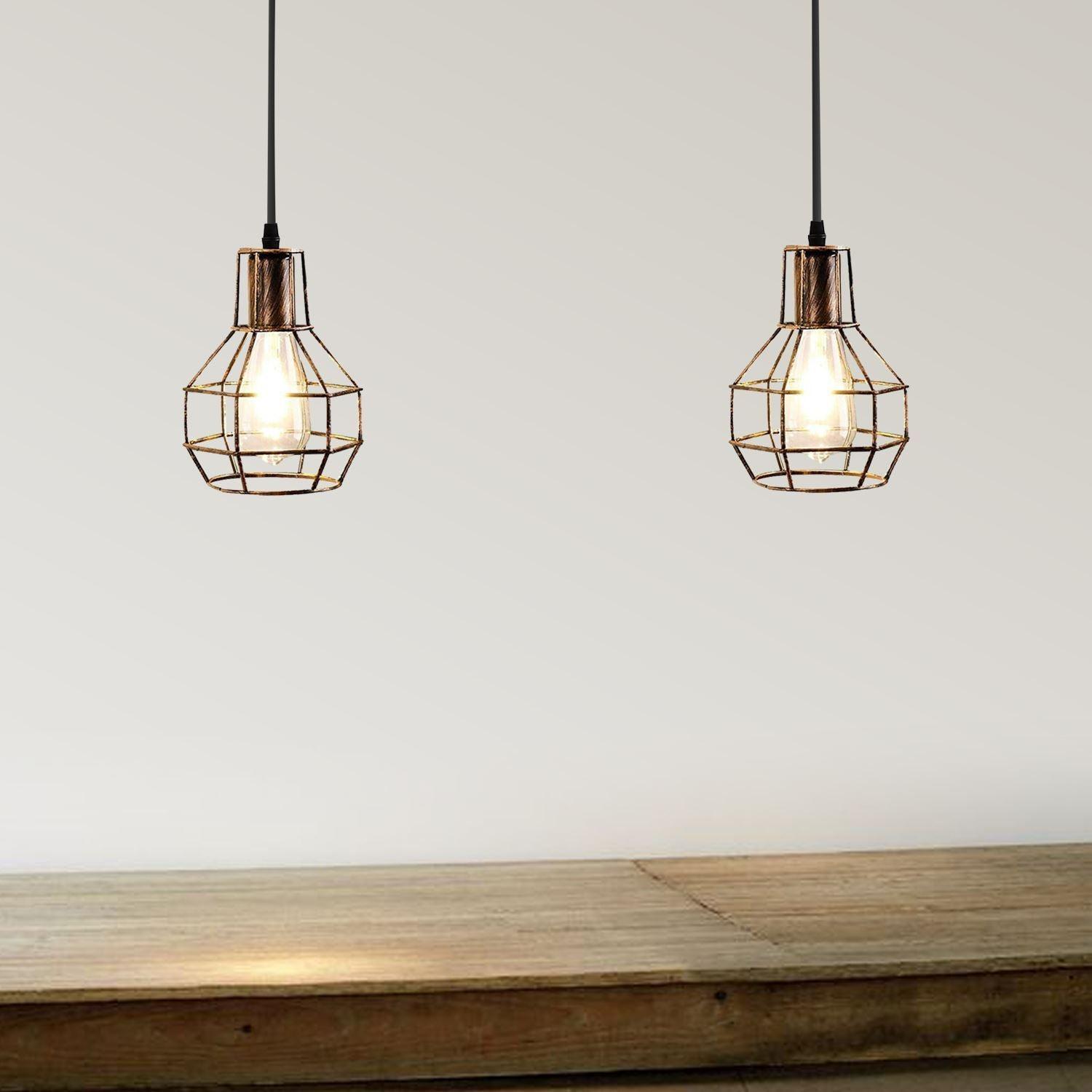 Retro Industrial 2 Way Indoor Ceiling Pendant Chandelier Hanging Light - VirtuousWares:Global
