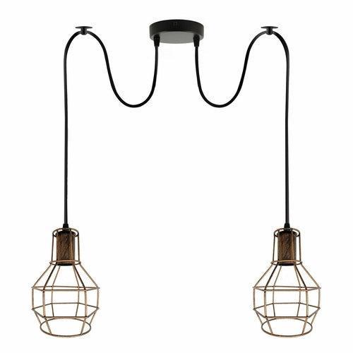 Retro Industrial 2 Way Indoor Ceiling Pendant Chandelier Hanging Light - VirtuousWares:Global