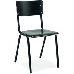 Retro School Chair Black HPL - VirtuousWares:Global