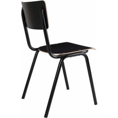 Retro School Chair Black HPL - VirtuousWares:Global