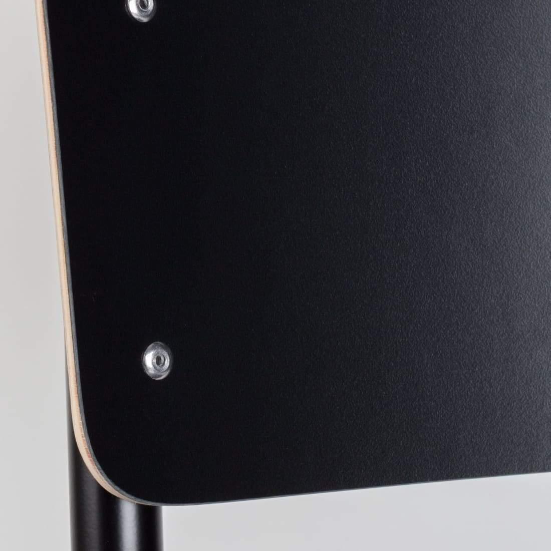 Retro School Chair Black HPL - VirtuousWares:Global