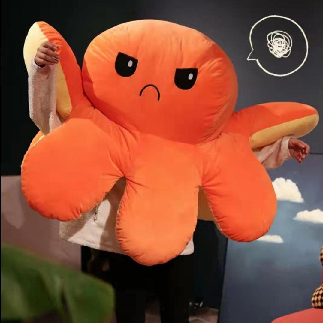 Reversible Flip Giant Octopus Stuffed Plush Doll Gift Toys 90cm-130cm - VirtuousWares:Global