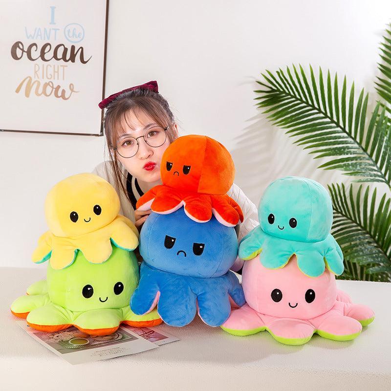 Reversible Flip Giant Octopus Stuffed Plush Doll Gift Toys 90cm-130cm - VirtuousWares:Global