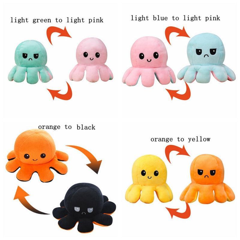 Reversible Flip Octopus Stuffed Plush Doll Gift - VirtuousWares:Global