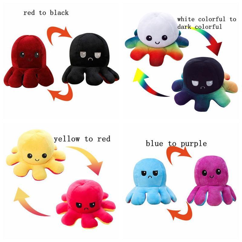 Reversible Flip Octopus Stuffed Plush Doll Gift - VirtuousWares:Global