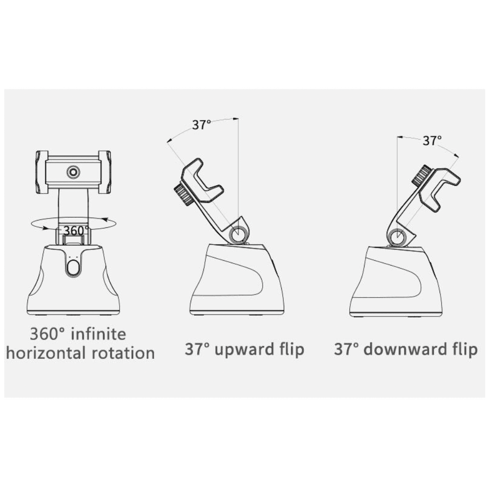 Revolving Follow Me Auto Selfie Holder - VirtuousWares:Global