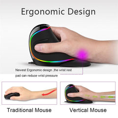 RGB Vertical Wired Mouse - VirtuousWares:Global