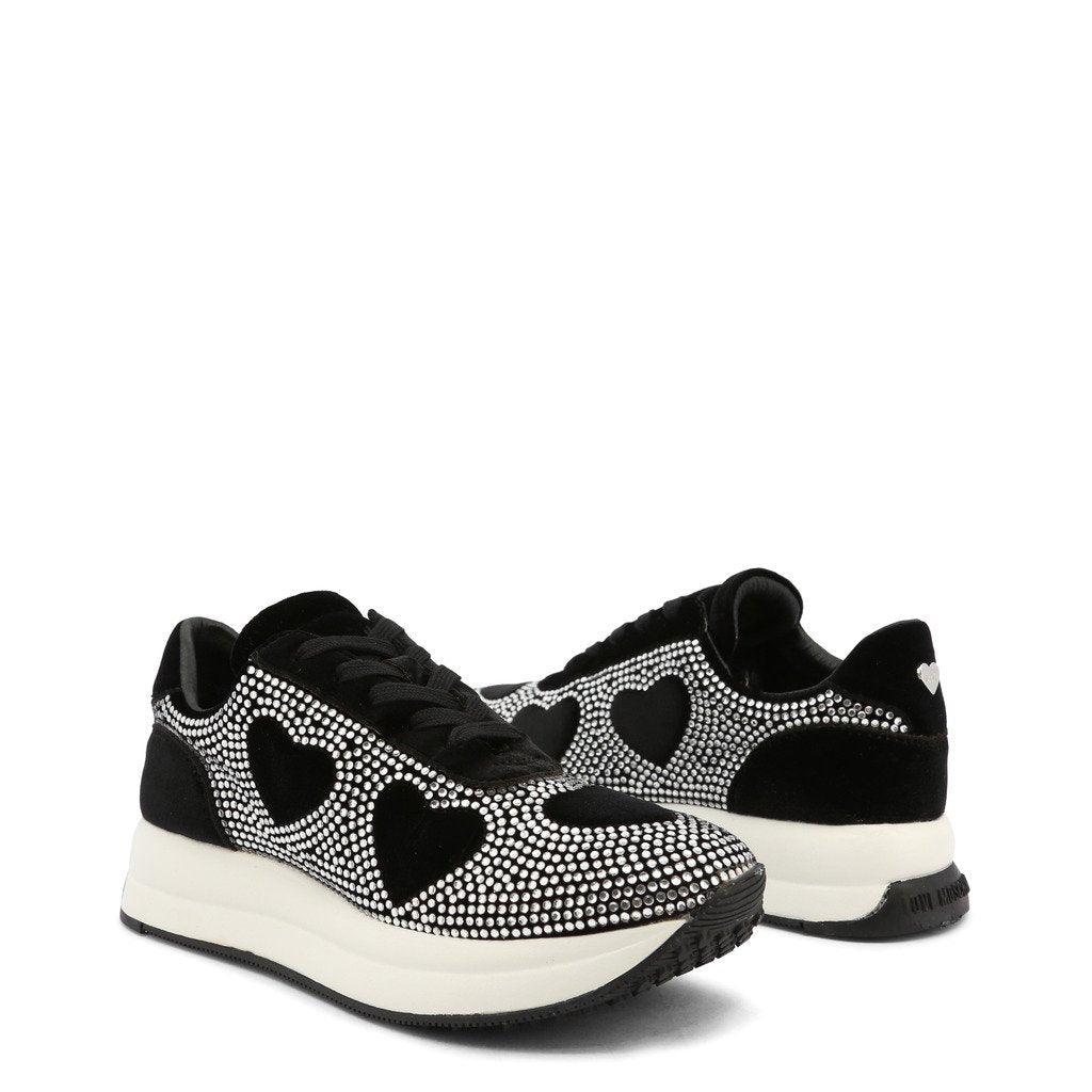 Rhinestone Heart sneakers for sale - Black - VirtuousWares:Global