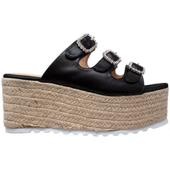 Rhinestone Platform Espadrille Wedge Sandal - VirtuousWares:Global