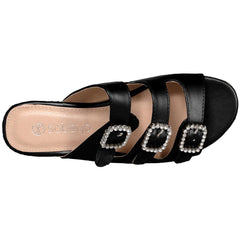 Rhinestone Platform Espadrille Wedge Sandal - VirtuousWares:Global