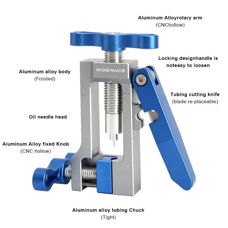 RIDERACE Bicycle Brake Repair Tool Hydraulic Hose Needle Driver Cutter - VirtuousWares:Global