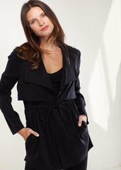 Ro&de Noir Open Front Jacket In Black - VirtuousWares:Global