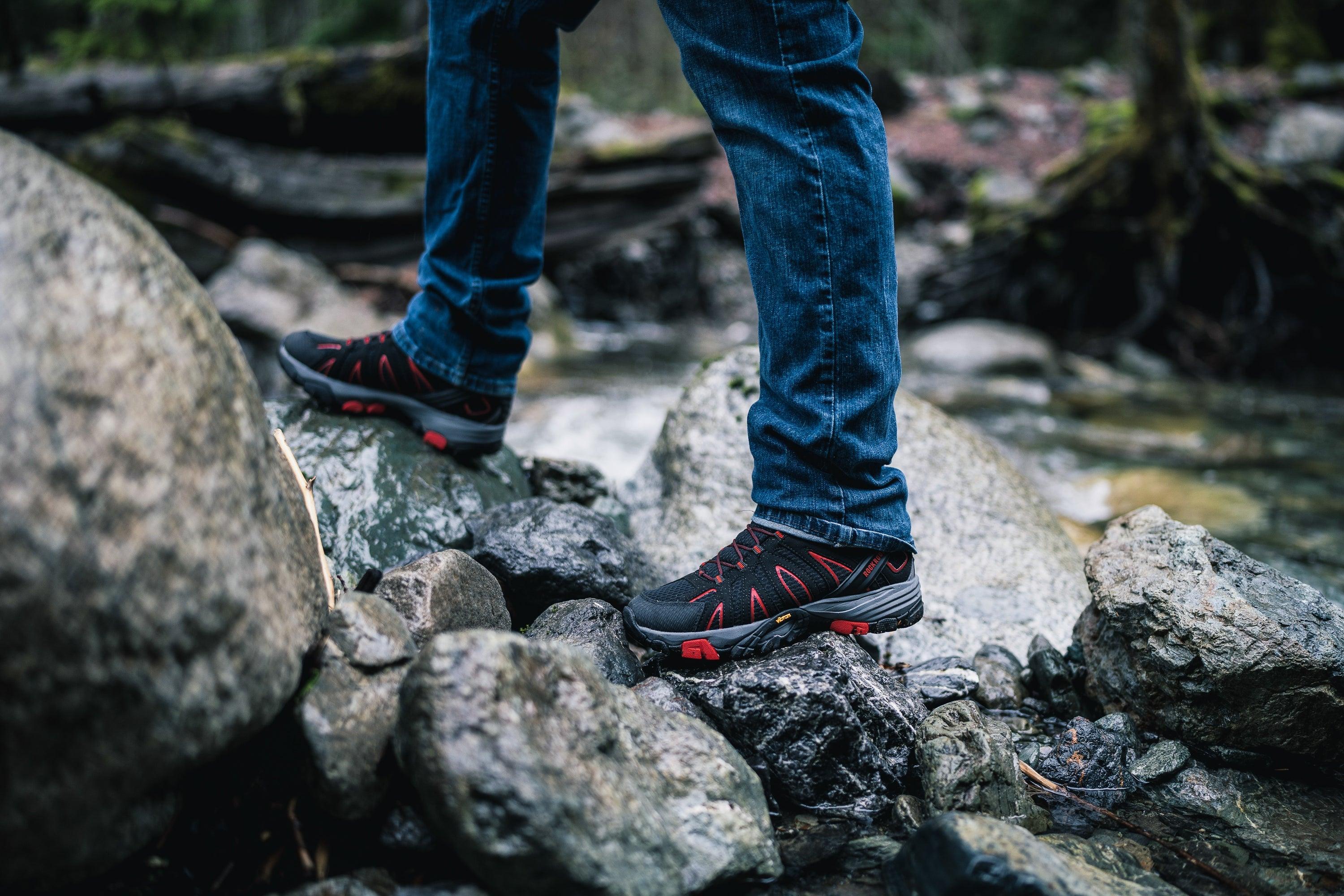 ROCKROOSTER Bedrock Black 6 Inch Waterproof Hiking Boots For Men - VirtuousWares:Global