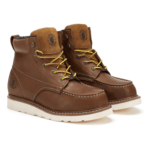 ROCKROOSTER Edgewood Men's 6 inch Brown steel mens waterproof boots - VirtuousWares:Global