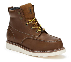 ROCKROOSTER Edgewood Men's 6 inch Brown steel toe waterproof wedge - VirtuousWares:Global