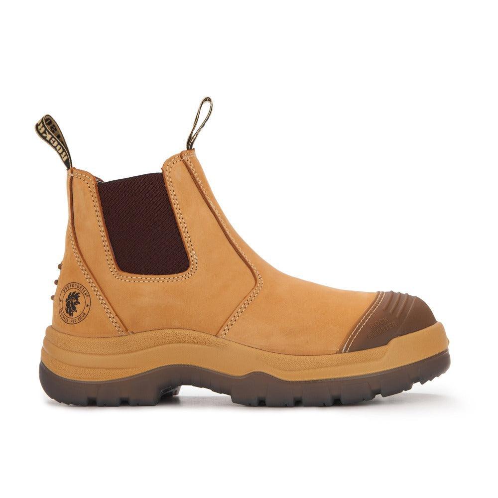 ROCKROOSTER Gammon Tan Comfortable Work Boots For Men - VirtuousWares:Global