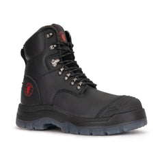 ROCKROOSTER Kensington Black 7 inch Zip-sided Steel Toe Leather Work - VirtuousWares:Global