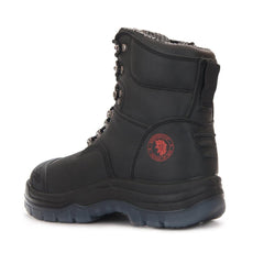 ROCKROOSTER Kensington Black 7 inch Zip-sided Steel Toe Leather Work - VirtuousWares:Global