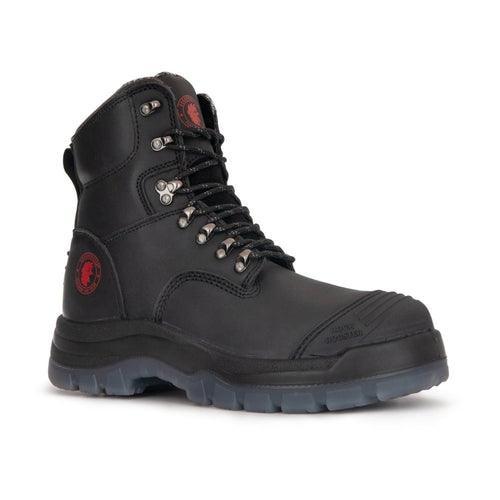ROCKROOSTER Kensington Black 7 inch Zip-sided Steel Toe Leather Work - VirtuousWares:Global