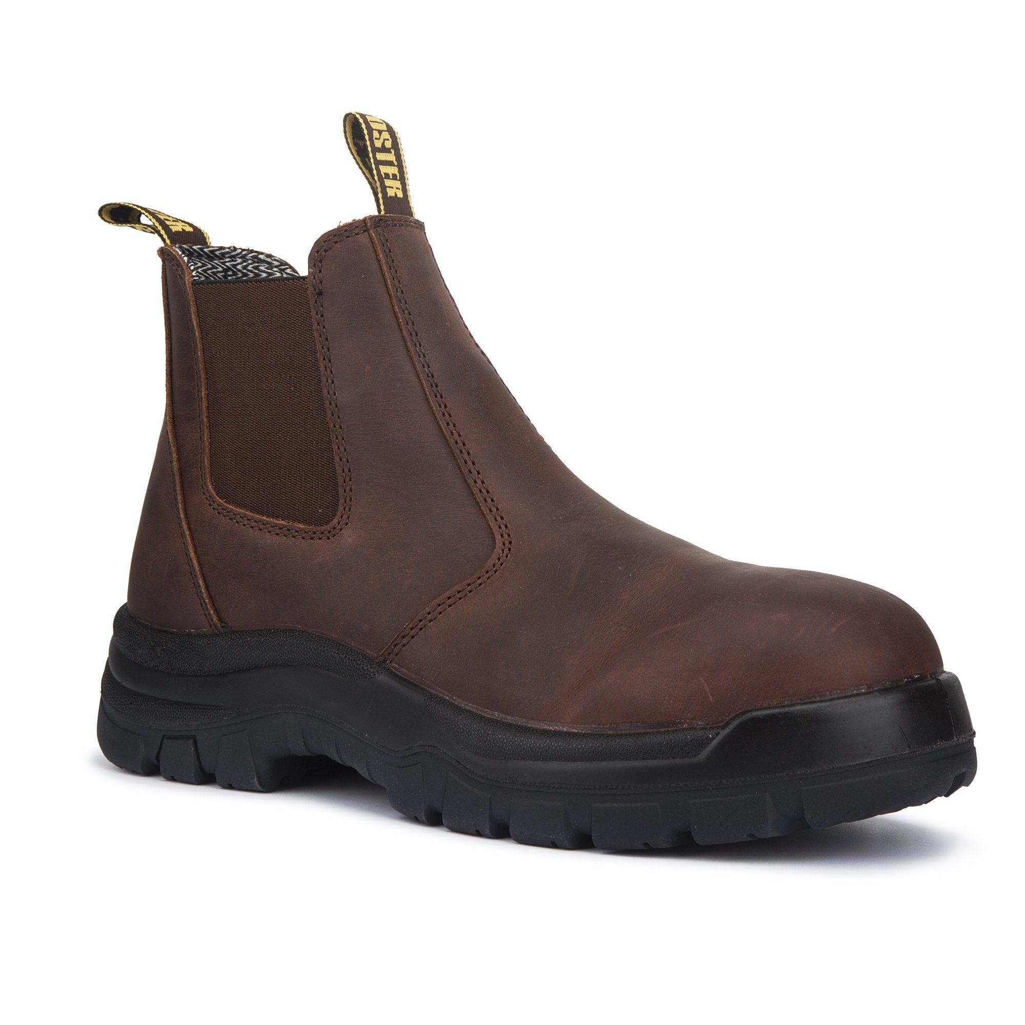 ROCKROOSTER Lumen Brown 6 inch Pull-on Leather Work Boots AK224 - VirtuousWares:Global