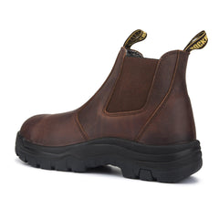 ROCKROOSTER Lumen Brown 6 inch Pull-on Leather Work Boots AK224 - VirtuousWares:Global