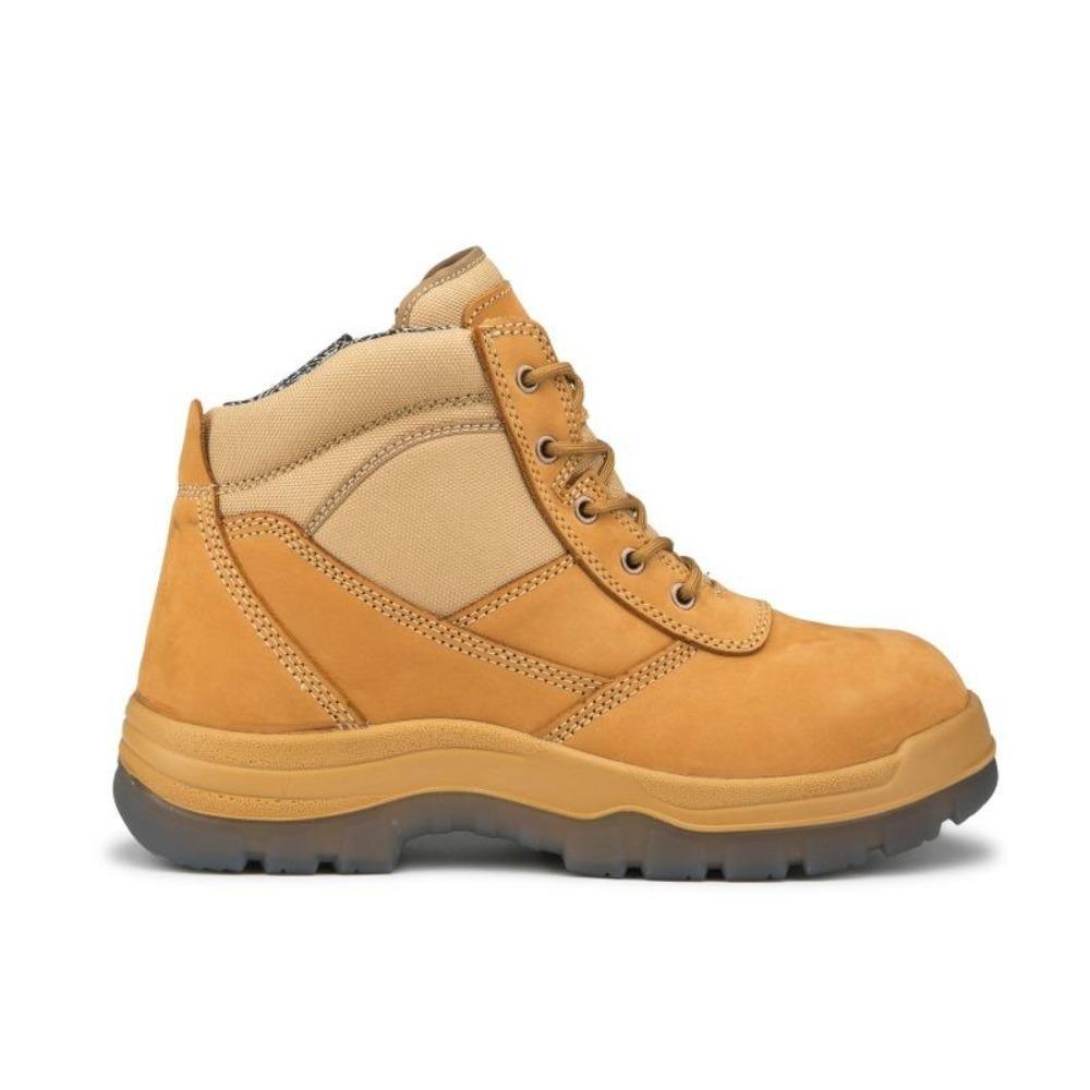 RockRooster Tan 6 Inch Zip-sided Steel toecap Leather Work Boots AK050 - VirtuousWares:Global