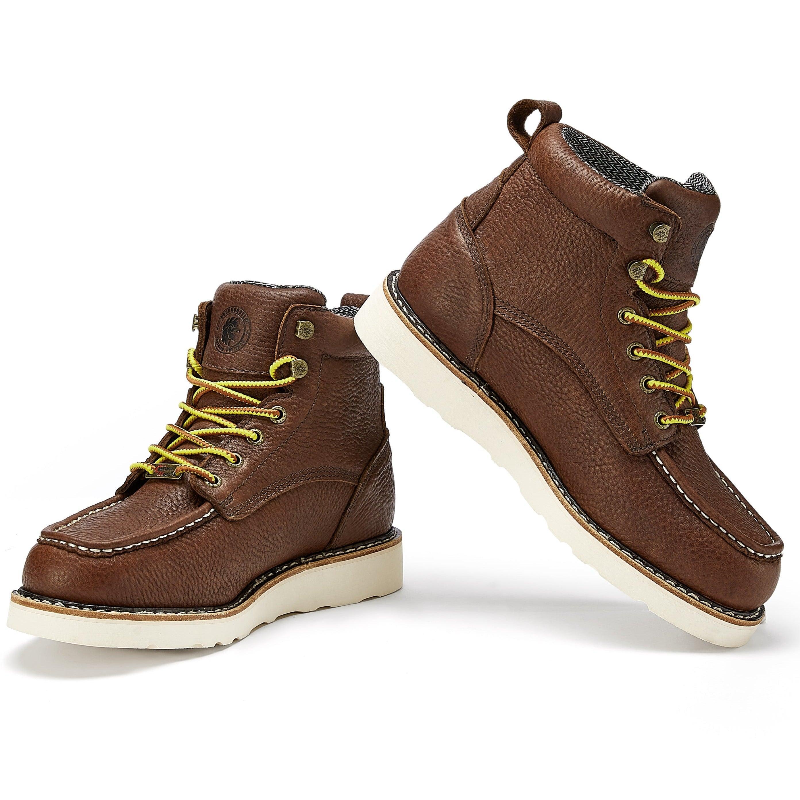 ROCKROOSTER Walker 6 inch Waterproof Wedge Work Boots, Soft toe, Oil - VirtuousWares:Global