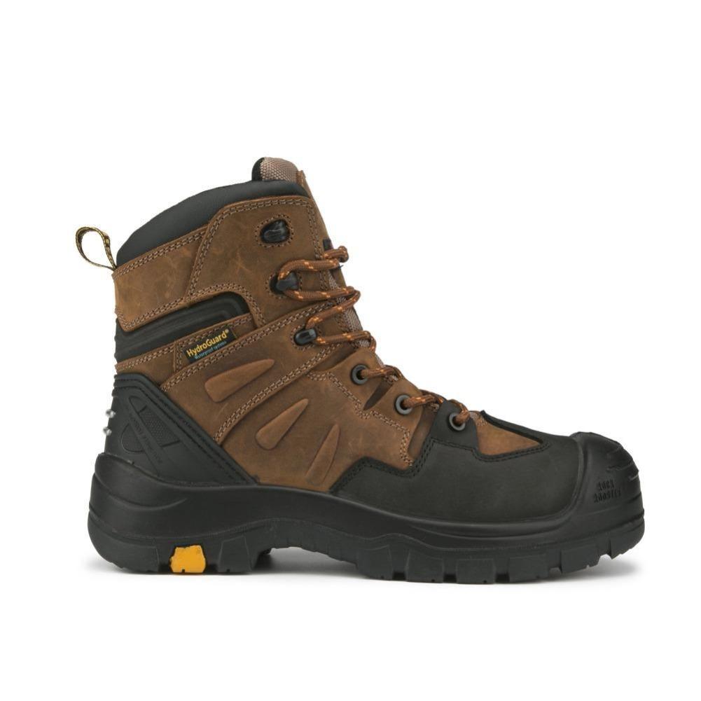 ROCKROOSTER Woodland Brown 6 inch Waterproof Safety Toe Leather Work - VirtuousWares:Global