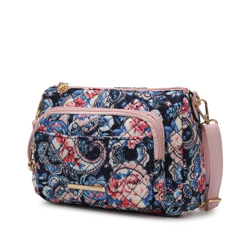 Rosalie Quilted Cotton Botanical Pattern Women Shoulder Bag - VirtuousWares:Global