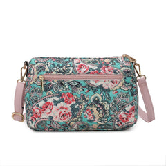 Rosalie Quilted Cotton Botanical Pattern Women Shoulder Bag - VirtuousWares:Global