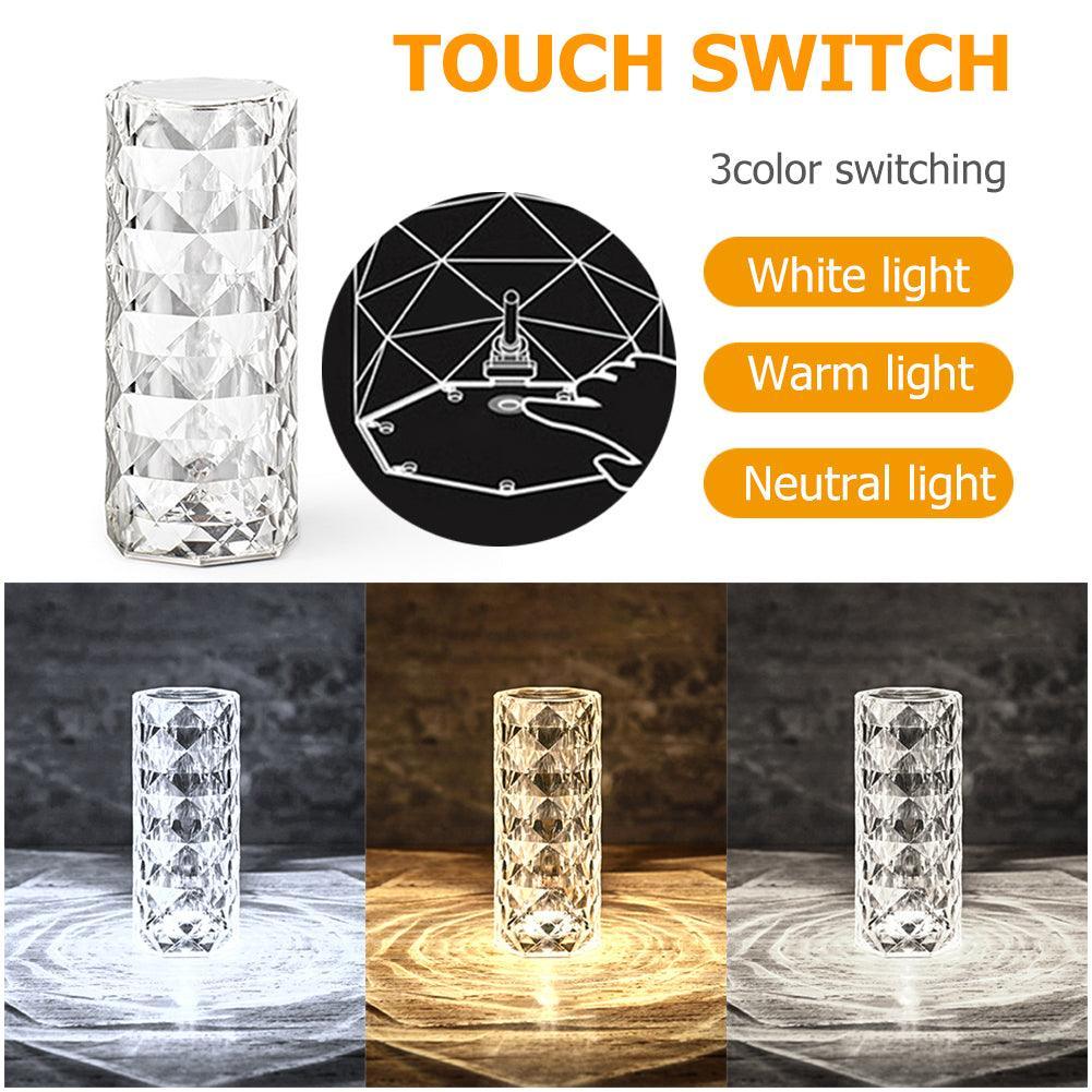 Rose Light And Shadow Projector Romantic Crystal Atmosphere Lamp - VirtuousWares:Global