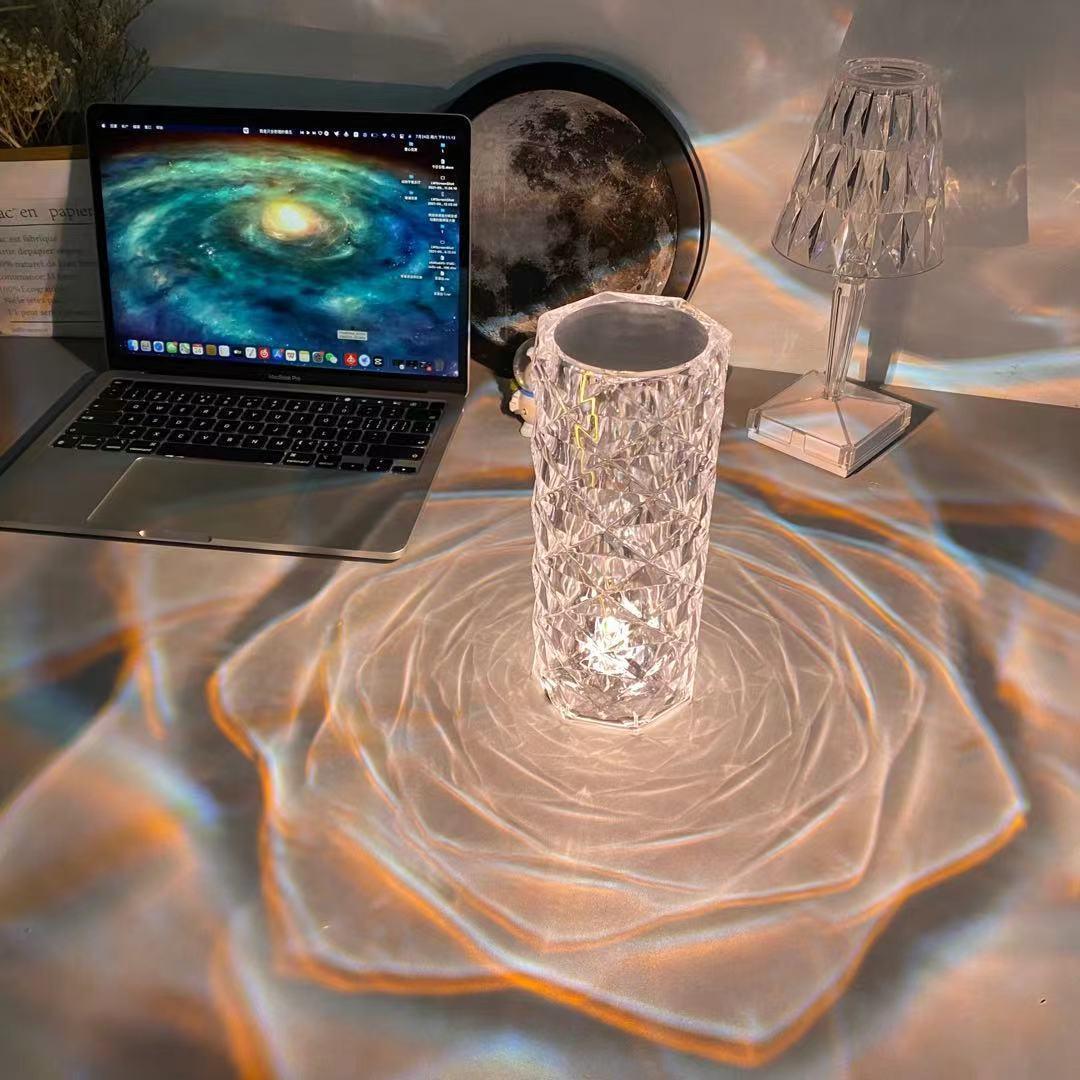Rose Light And Shadow Projector Romantic Crystal Atmosphere Lamp - VirtuousWares:Global