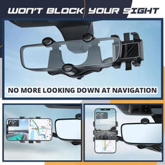 Rotatable Retractable Rearview Mirror Phone Holder For Car - VirtuousWares:Global