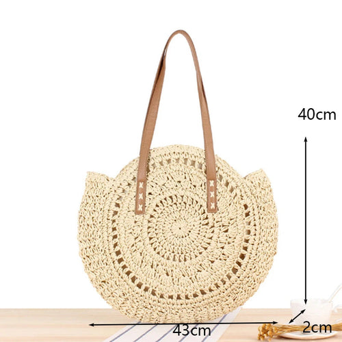 Round Straw Beach Bag - Sexikinis Swim - VirtuousWares:Global