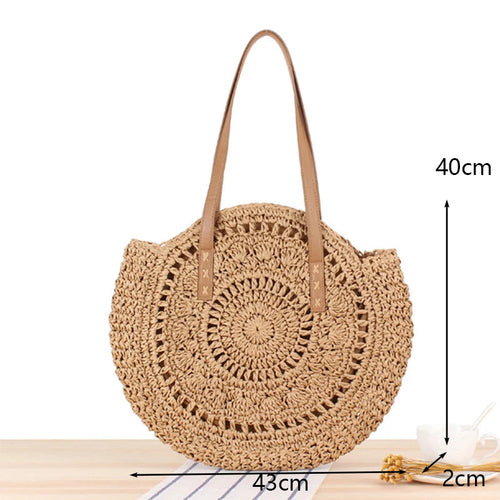 Round Straw Beach Bag - Sexikinis Swim - VirtuousWares:Global