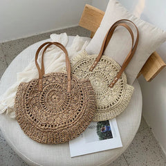 Round Straw Beach Bag - Sexikinis Swim - VirtuousWares:Global