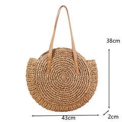 Round Straw Beach Bag - Sexikinis Swim - VirtuousWares:Global