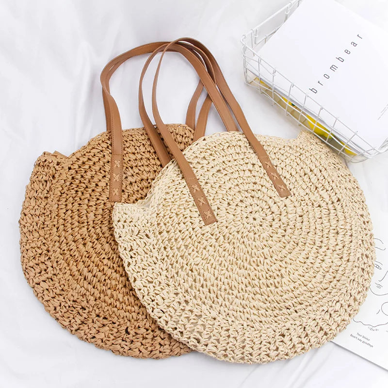 Round Straw Beach Bag - Sexikinis Swim - VirtuousWares:Global