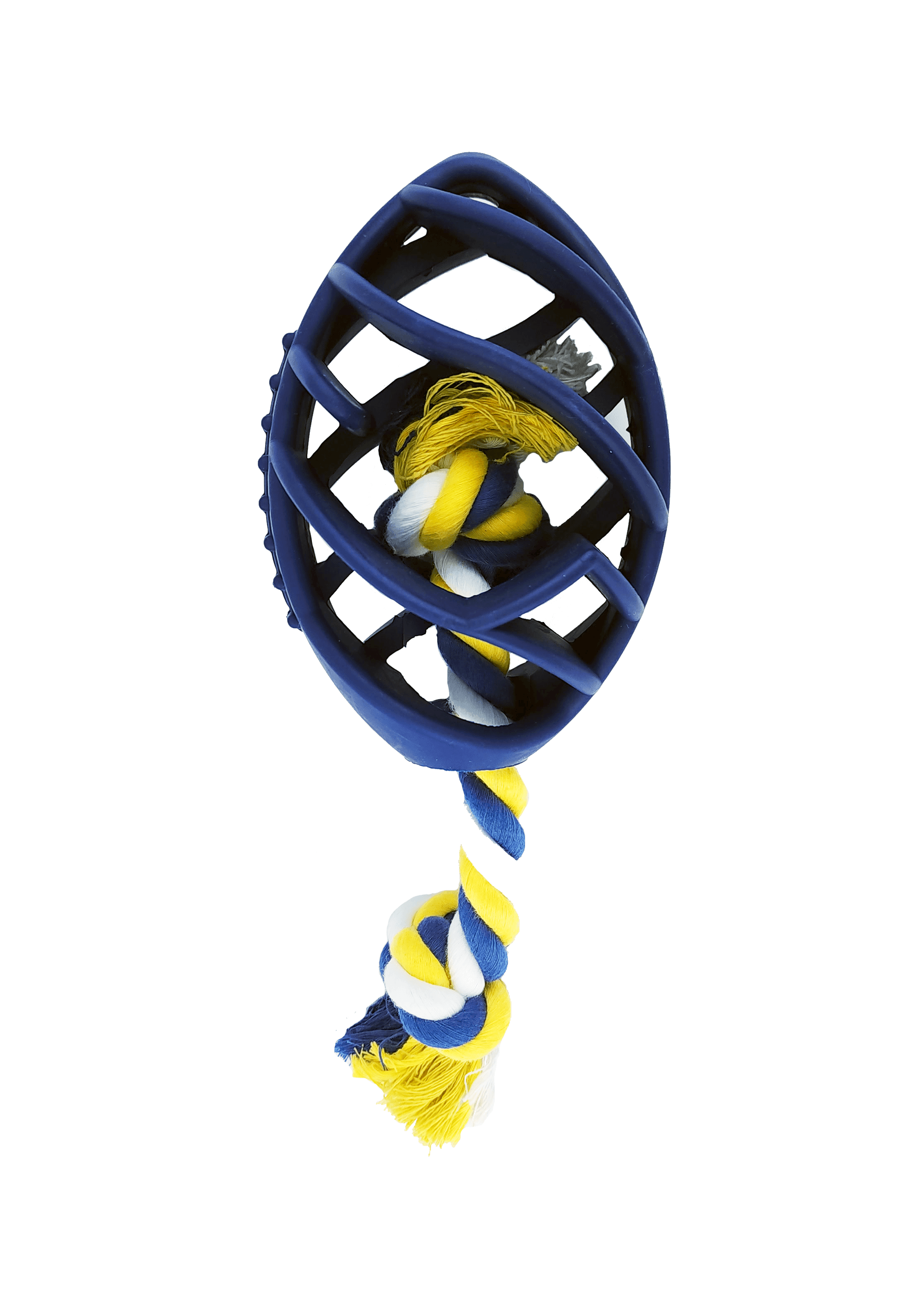 Rubber Football Dog Chew Toy with Tug Rope - VirtuousWares:Global