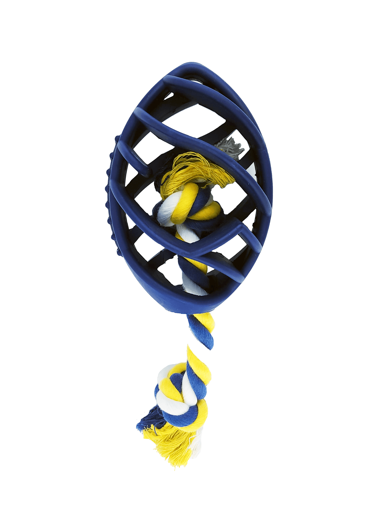 Rubber Football Dog Chew Toy with Tug Rope - VirtuousWares:Global