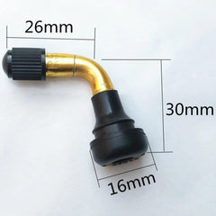Rubber/Brass Angled Valve Stems Tubeless Tyre Inflatable Nozzle For 10 - VirtuousWares:Global