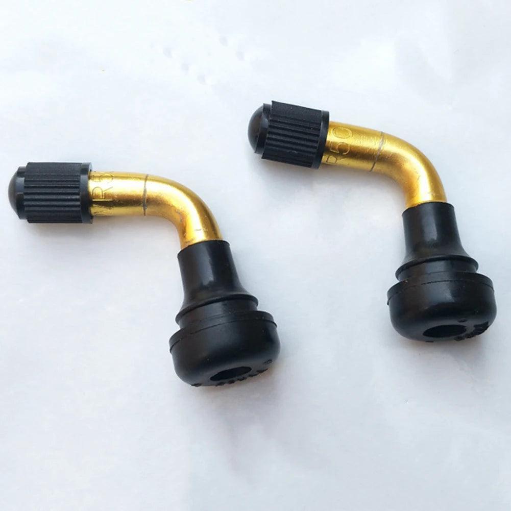 Rubber/Brass Angled Valve Stems Tubeless Tyre Inflatable Nozzle For 10 - VirtuousWares:Global