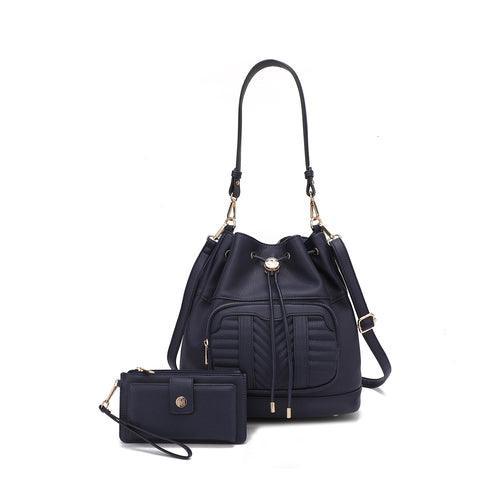 Ryder Vegan Leather Women Shoulder Bag with Wallet - VirtuousWares:Global