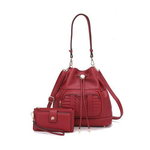 Ryder Vegan Leather Women Shoulder Bag with Wallet - VirtuousWares:Global