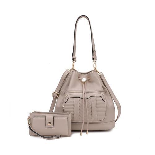Ryder Vegan Leather Women Shoulder Bag with Wallet - VirtuousWares:Global