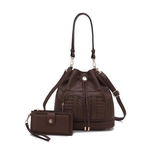 Ryder Vegan Leather Women Shoulder Bag with Wallet - VirtuousWares:Global