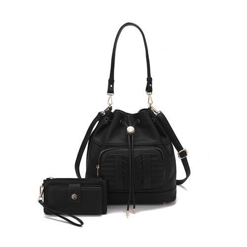 Ryder Vegan Leather Women Shoulder Bag with Wallet - VirtuousWares:Global