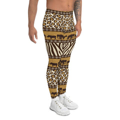 Safari Animals Leggings for Men - VirtuousWares:Global